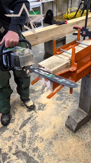 this is a structural dovetail cut with a chainsaw. fast. guided. repeatable. the jig controls the cut so beginners can work efficiently without losing accuracy or strength. this is exactly how we teach dovetail joinery in our may couch2cabin classes. learn the system. cut real joinery. sign up via the link in bio. #buildrememberrepeat #timberframing #dovetail #chainsawjoinery #woodworking #couch2cabin | Star Hill Timberworks