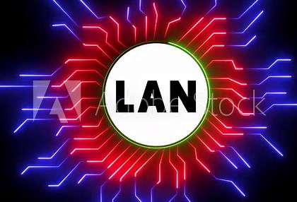 LAN network technology digital connection animation data stream computer network communication