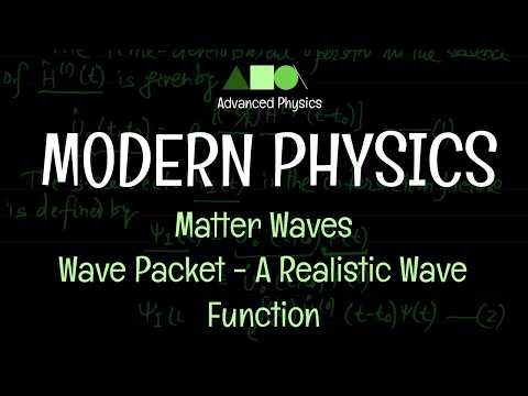 Modern Physics - Matter Waves : Wave Packet - A Realistic Wave Function