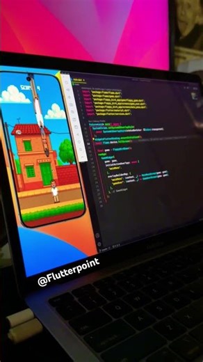 coding a game in flutter 🎮🚀✨#coding #shorts #gaming #flutter #viral #trending