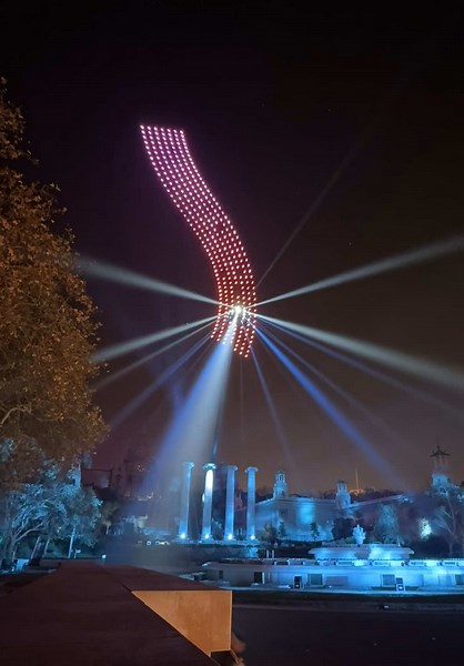 Drone Show in Barcelona Welcomes 2025