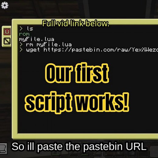 Writing code in Minecraft actually works! 🖥️ #computercraft #minecraft