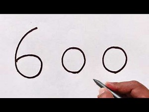 How to Draw Beautiful Elephant Drawing From 600 Number | Elephant Art