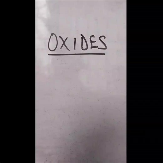 Oxides: full lecture video #chemistryonscreen