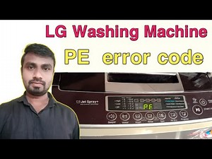 LG washing machine PE error code.