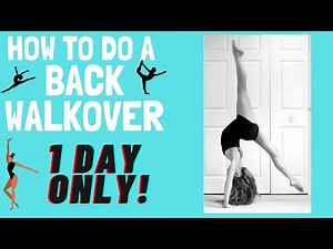 How to do a BACK WALKOVER in 1 DAY for BEGINNERS - step by step (GYMNASTICS)