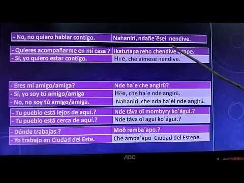 Seguimos aprendiendo lo más básico del idioma guarani