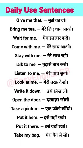 Daily Use English Sentences | Spoken English Practice | English Speaking Practice.