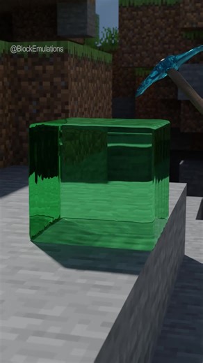 #Minecraft Slime Block realistic and Pickaxe, CGI