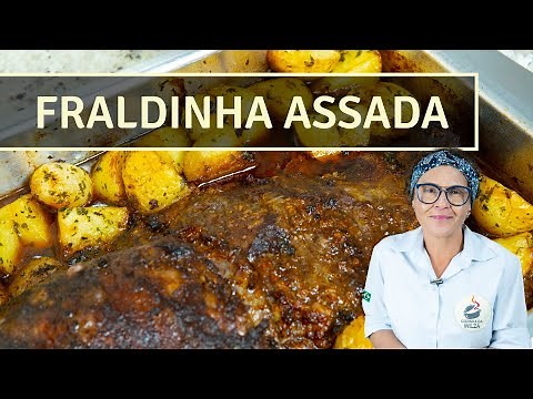 FRALDINHA ASSADA NO FORNO COM BATATAS | A carne mais suculenta e desfiando que eu já fiz.