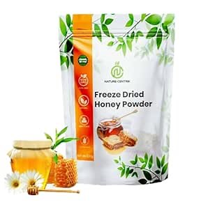 100% Organic Honey Powder, 500 Grams/ 1.1 Pounds, Zero 0 Sugar Sweetener, Vitamins and Minerals, Delicious Freeze Dried Real Honey
