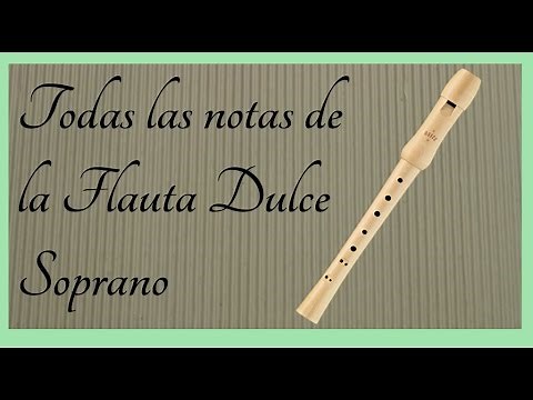 All positions of the Soprano Recorder