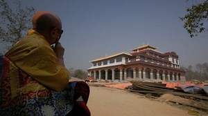 Join Chokyi Nyima Rinpoche on a short tour around the 1000 Buddhas Monastery at Lumbini https://www.facebook.com/1000buddhatemple. Just a few days ago the vital life pillars were inserted into the magnificent central statues. | Chokyi Nyima Rinpoche