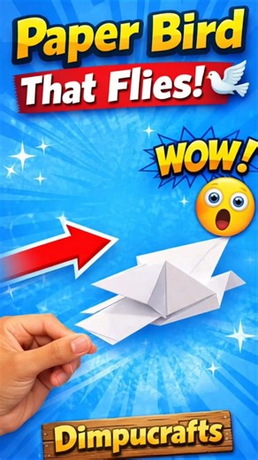 👉 “Paper Bird That Flies 🕊️ | Easy DIY Craft in 1 Minute 😲 #Shorts”
