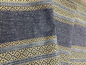 Rustic Woven Table Runner: Blue & Beige Striped, 18x52 Inches - Etsy