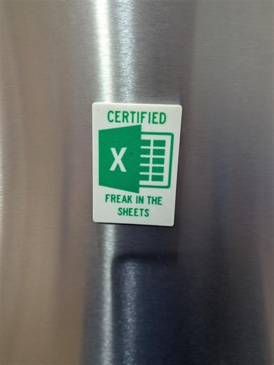 Certified Excel Nerd Magnet – “freak in the Sheets” Business Card Size Spreadsheet Gift - Etsy
