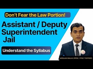 Assistant Superintendent Jail | Deputy Superintendent Jail | Law Portion Notes | Mock Test | #ppsc