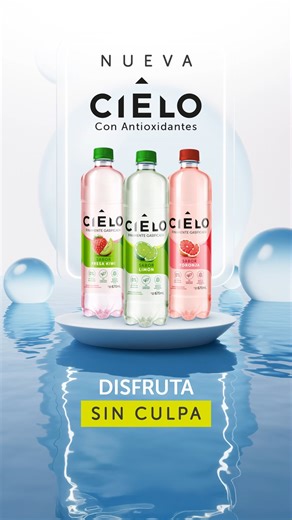 Disfruta sin culpa con Agua Cielo con Antioxidantes: sabor y bienestar en cada sorbo. #DisfrutaSinCulpa #AguaCielo | Agua Cielo Cam Sur
