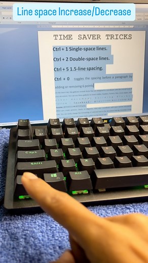 21K views · 7.1K reactions | Computer  Shortcut key for increaese decrease Line spacing #reels #réel #reel #reelsinstagram #reelviral #msoffice #tricks #shortcut #viral #line #spacing #msoffice #word #viralvideos #viralreels #viralreel #trending #trend #trendingreels #trendingnow #trendingvideos #facebook #followers #instagram #instamood #instagood #instadaily #insta #foryou #foryoupage #highlights @highlight | Fast Typing Learning | Facebook