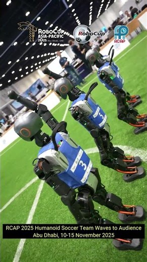 Humanoid Soccer Robots Wave to the Crowd | From Competition to Connection at RCAP 2025, Abu Dhabi