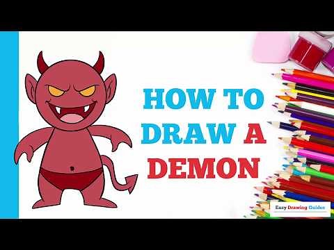 How to Draw a Demon - Halloween Drawings