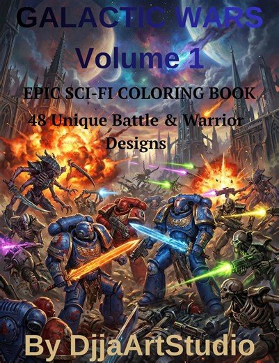 48 Sci-fi Battle Coloring Pages for Adults | Space Marine War Art (printable PDF) - Etsy Australia