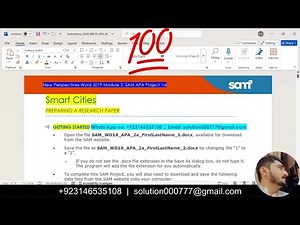 New Perspectives Word 2019 Module 2: SAM APA Project 1a #SmartCities #word module 2 apa project 1a