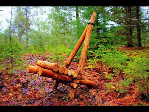 Easy Bushcraft Chair DIY Build - Natural Materials - No Talking