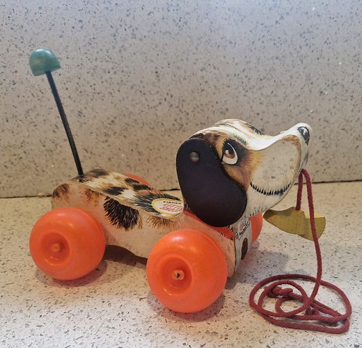 Vintage Fisher Price Snoopy Pull Toy: 1960s Wooden Dog, Original Box - Etsy