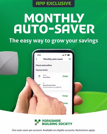 Building savings habits can start small 🌱 Automating regular contributions is one way to stay consistent over time: https://orlo.uk/Tb1sW #AutoSaver #SmartSaving #YBSApp #RealHelpWithRealLife | Yorkshire Building Society