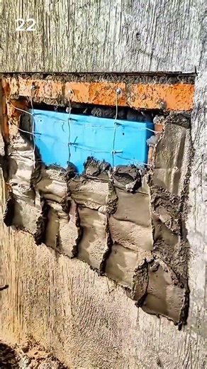 Wall repaired carefully, damaged surface strengthened with lasting strength