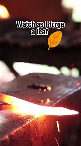 Forging a leaf! 🍃 #forging #reels #blacksmith #blacksmithing #leaf #handmade | Black Bear Forge