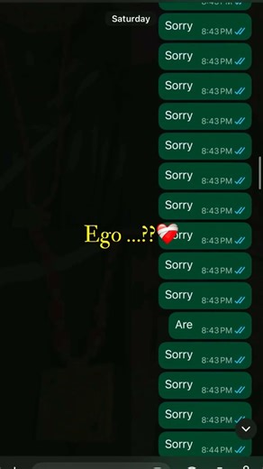 My ego