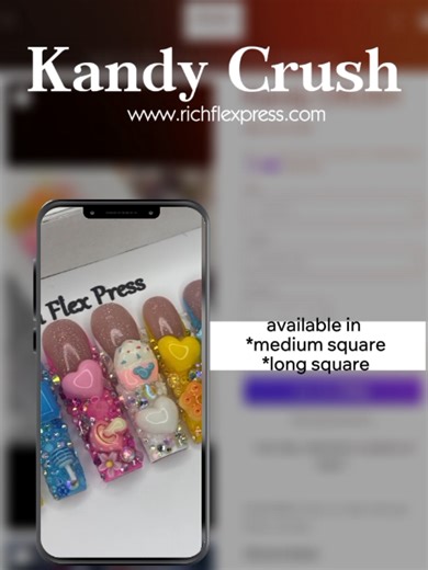 🍬💅🏽 Kandy Krush Maintenance Tips Treat them like candy — sweet but delicate 😉 ✨ Avoid excess water (gloves when washing dishes!) ✨ Be gentle with the 3D charms ✨ Store safely to reuse ✨ Use nail glue properly for longer wear With the right care, your Kandy Krush set stays bold, bright, and reusable 🍭✨ #RichFlexPress #KandyKrush #PressOnCare