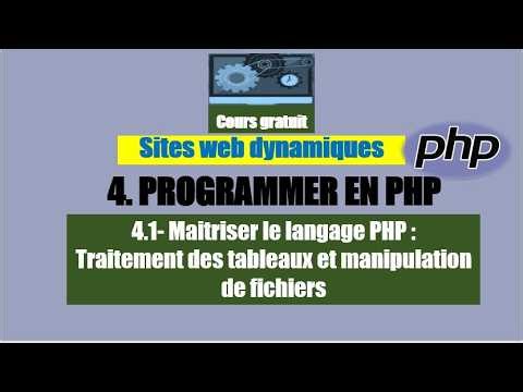 Dynamic Websites 4 PROGRAMMING IN PHP 4.1 Mastering the PHP language: arrays and files #php