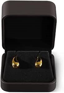 Earring Jewelry Box, Leather Earrings Box,Premium Jewelry Box Earrings,Luxury Earring Case (Brown)