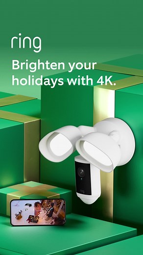 Keep your security bright with Retinal 4K video and the new Floodlight Cam Pro. | Ring