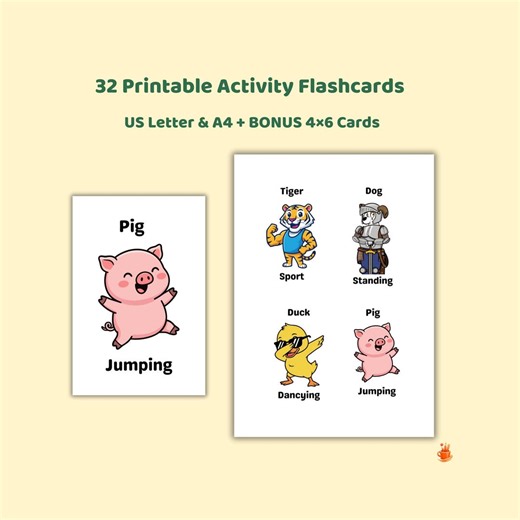 32 Activity Flashcards for Kids – Learning Cards, Homeschool Printable (PDF Download) - Etsy Australia