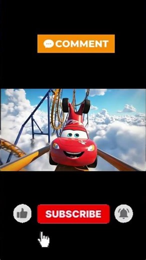 Lightning McQueen on a Giant Roller Coaster! 🎢🚗 #Shorts