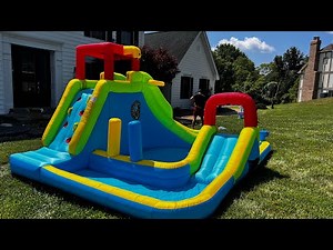 Tobargar Inflatable Water Slide Park Set Up and Playtime for Kids