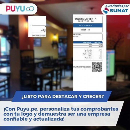 ¿Sabías que puedes personalizar tus comprobantes electrónicos con tu logo?