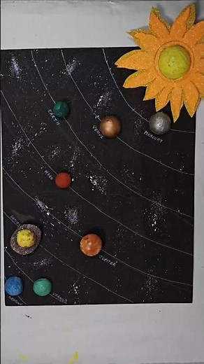 How to make 3D Solar System Model | 3D Model | School project | Science project