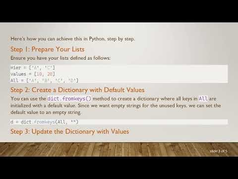 Creating a Dictionary from Two Lists in Python