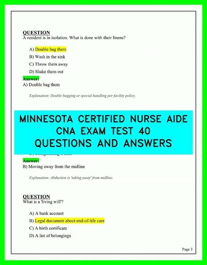 2026 Minnesota CNA State Exam Practice: 40 Critical Questions You Must Master Today