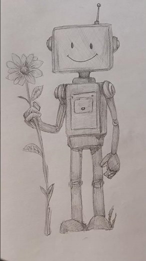 Doodle Time: A Robot and a DaisyHow to Draw a Simple, Happy Robot
