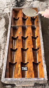 This handcrafted concrete casting process uses simple wooden molds and steel reinforcement to create decorative blocks. | Artesanias Studio