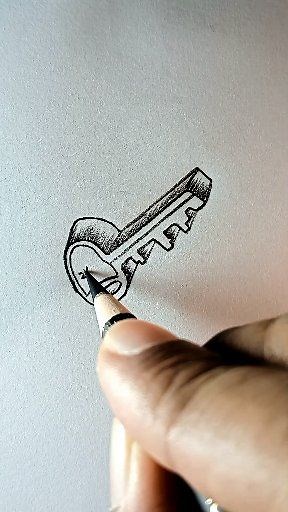 Drawing a 3D Key #3d #art #drawing #painting | Tawsif Drawing Gallery