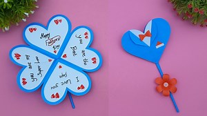 How to make paper gift card - Handmade gift card making ideas using paper - DIY greetings card #Crafts #FathersDayCrafts #GreetingsCard | Entertaining Arts