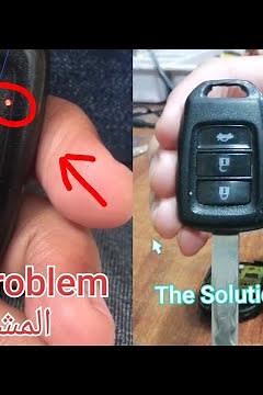 Fix Honda remote fob key red light hangs on, not working | Easy fix 👍🏻 تصليح ريموت هوندا لا يعمل