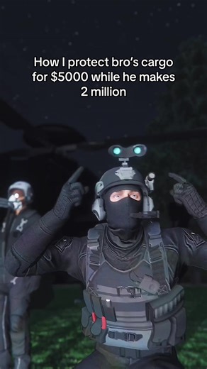 Protegiendo el cargamento por $5000 en GTA